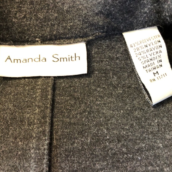 Amanda Smith Gray Button Up Heavier Knit Jacket - Picture 5 of 8